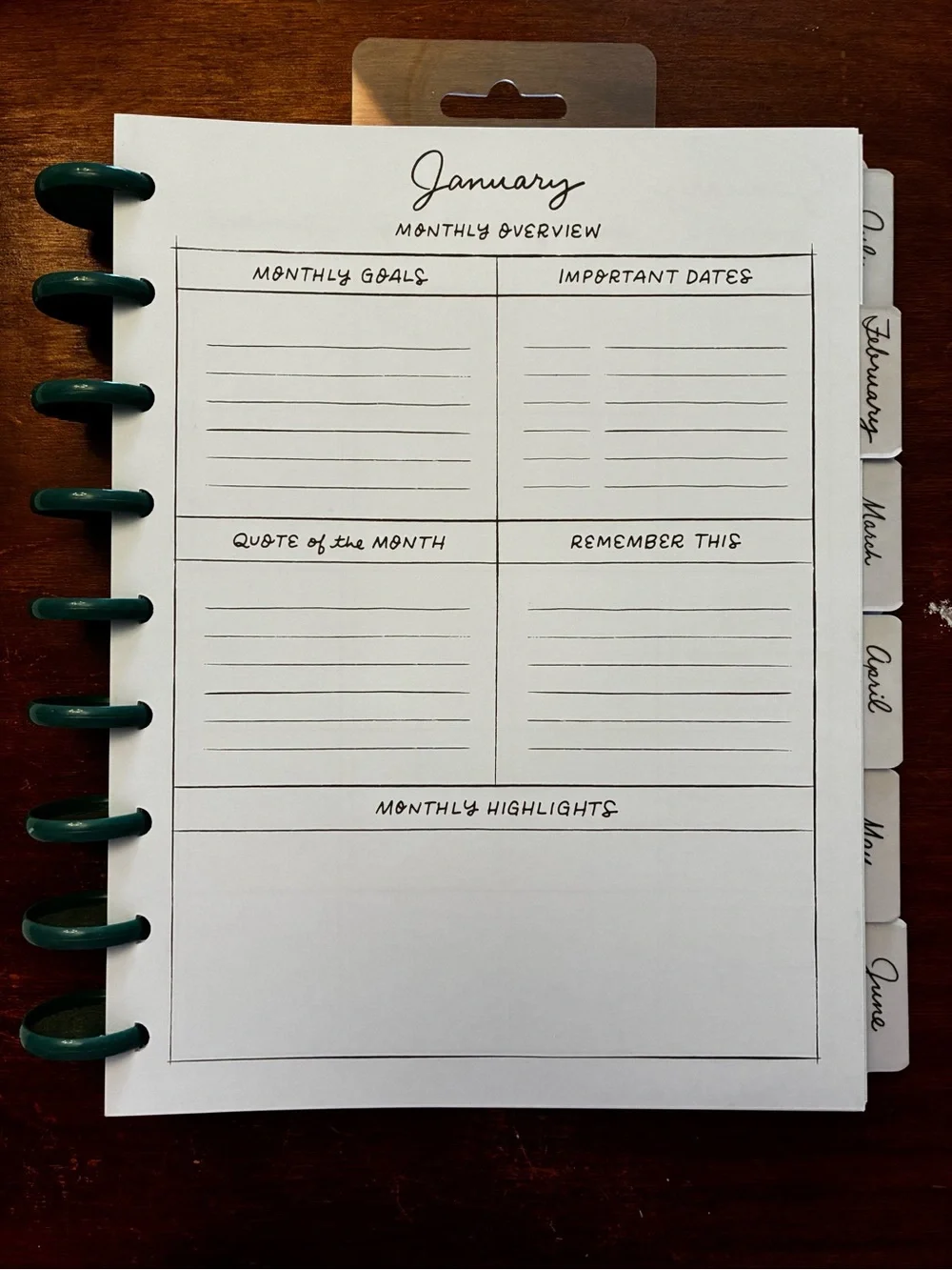 Crate Paper Maggie Holmes Floral Planner Notebook Disc Binding